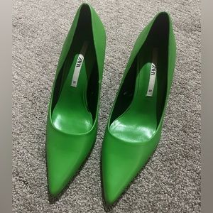 Zara bright green heels